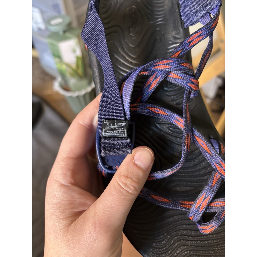Chaco ZVOLV X2 Womens 9 40 EU Hiking Water Sandal Volcanic Blue Orange EUC - Picture 8 of 9